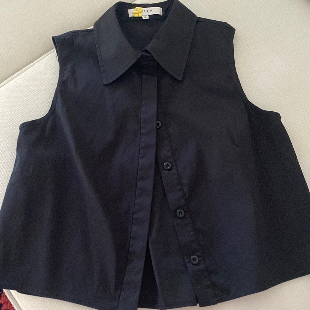 Milly cropped button down